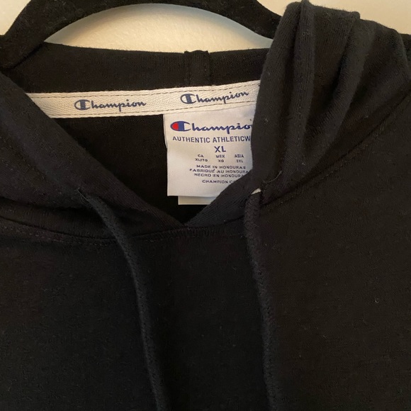 Black Champion Long Sleeve T-shirt Pullover Hoodie Men’s XL NEW NWT - Picture 7 of 8